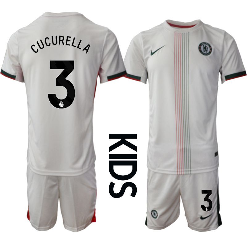 Youth 2025-2026 Club Chelsea away white #3 Soccer Jersey
